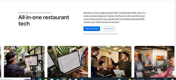 square for restaurants website