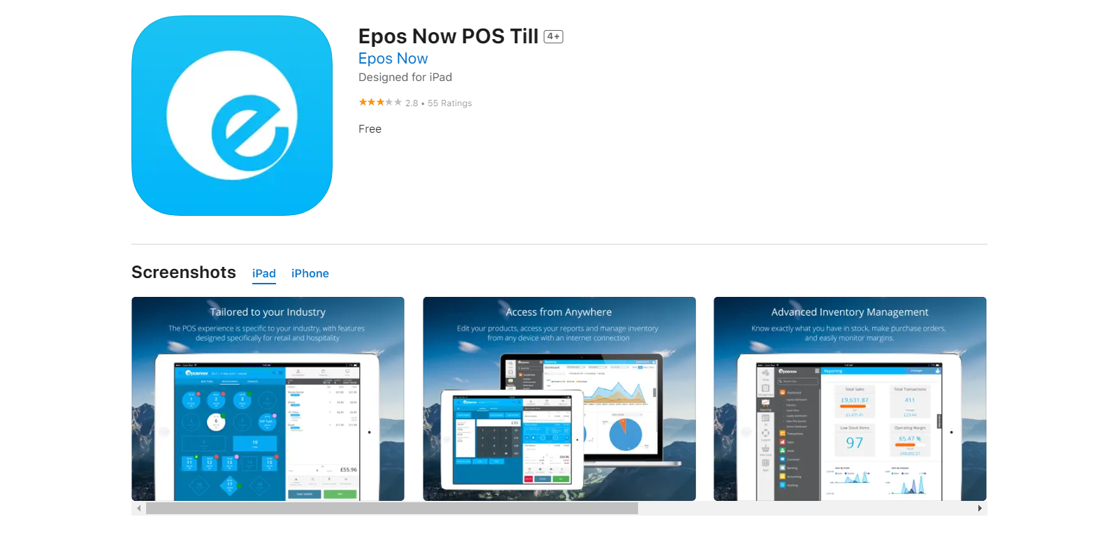 epos now for iphone