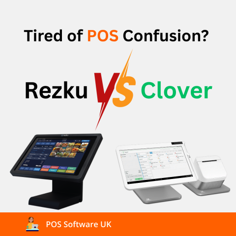 Rezku POS vs Clover POS comparison with their respective hardware.